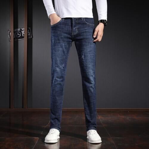 Men Classic Jeans Homme Pantalones Hombre Soft Biker Denim Overalls Mens Pants