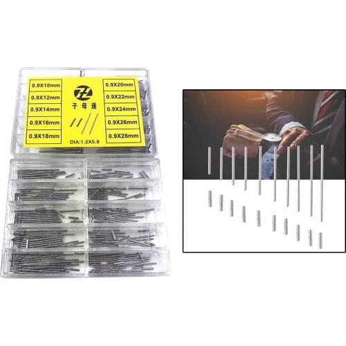 10 Types 0.9mm 10mm~28mm Watchband Tube Bars Set Band Watch Strap Clasp Tube Link Pins Linking Watch Accessories