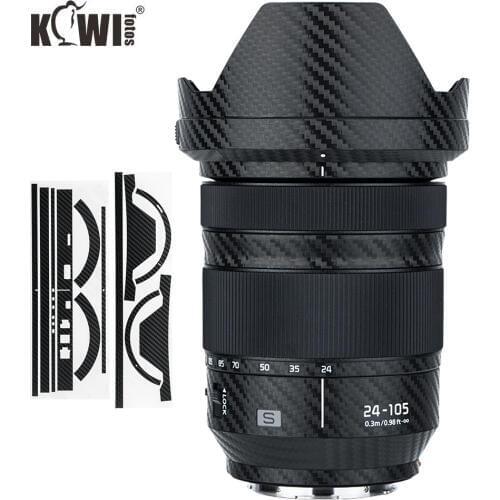 Anti-Slide Lens and Lens Hood Cover Carbon Fiber Skin Film For Panasonic Lumix S 24-105mm f4 Macro OIS S-R24105 Lens 3M Sticker