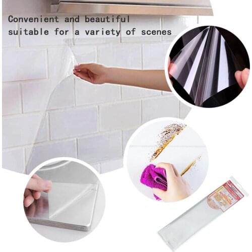Kitchen table top Transparent High Temperature and Oil Proof Wall Sticker adhesive wallpaper Waterproof Anti-oil adhesive tape