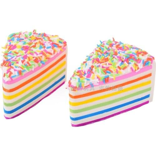 PU Simulation Triangle Color Needle Cake Bread Toy Slow Rebound Squishy Toy Model