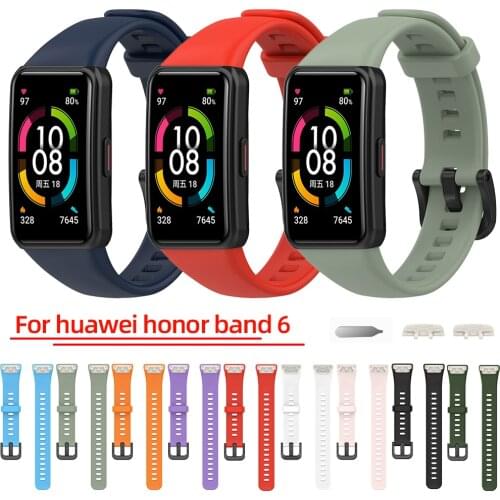 For Huawei Honor Band 6 Band6 Smart Watch Band Straps Belt Wristband Replacement Silicone Sport Bracelet Accessories strap