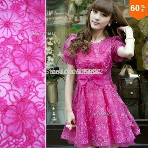 PQYY43 african swiss voile lace high quality organza fabric Laser embroidery lace fabric double decals hollow three-dimensional