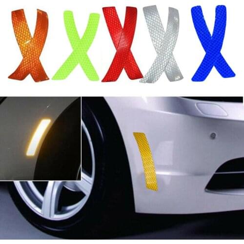 4PCS Car Safety Car Door Security Anti-collision Warning Reflective Stickers Open Stickers Reflective Paper Car Sticker