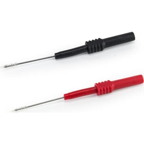 Test Leads Pin 4mm Flexible Test Probe Tips 1mm Connector Multimeter Needle Test Probes Red/Black