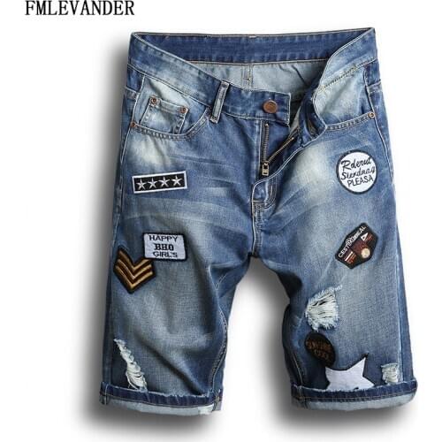 High Quality Denim Knee Length Straight Pantalones Jeans Hombre Short Men Jeans Homme