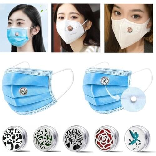 Essential Oil Diffuser Clip Aromatherapy Locket Magnetic Mini Perfume Buckle Include 1pcs Car Diffuser+8pcs pads