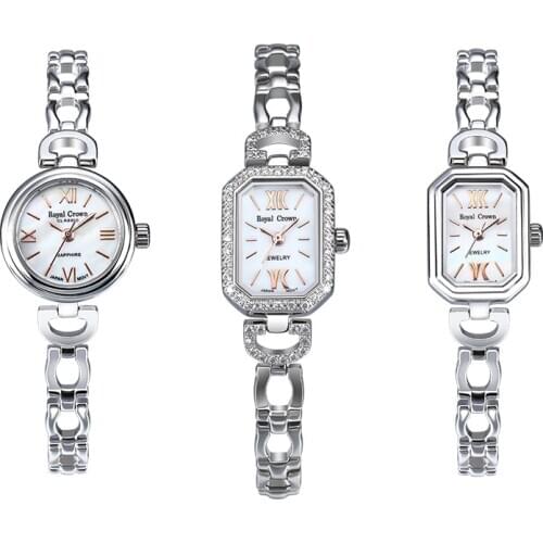 Hypoallergenic 925 Sterling Silver Womens Watches Jewelry Elegant Ladies Zircon Bracelet Waterproof Quartz Gift Royal Crown