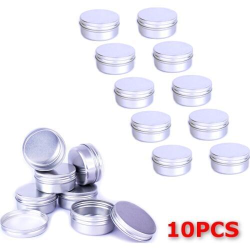 50ML Tin Box Spices Jars Refillable Container Cosmetic Small Tins Storage Jars Empty Cosmetic Screw Top Sample Container Jar