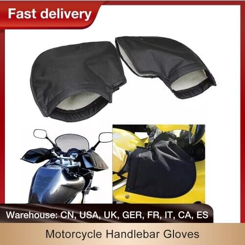 Winter Thermal Motorcycle Handlebar Gloves Windproof Waterproof Warm Motorbike Handle Bar Hand Cover Muffs For Winter