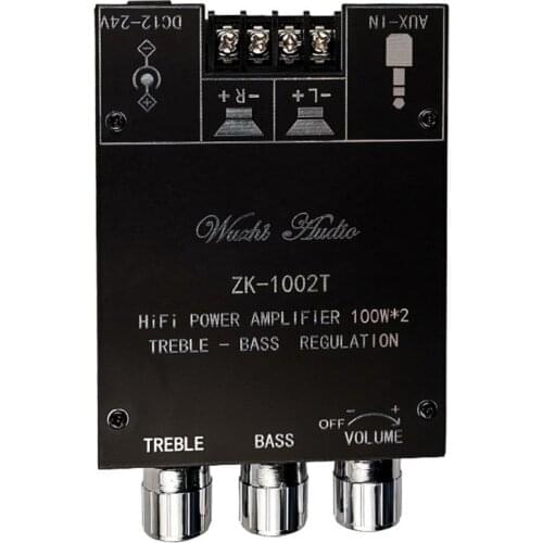 ZK-1002T Bluetooth Treble and Bass Adjustment Subwoofer Amplifier Board Channel Y1AE
