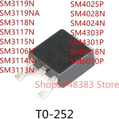 10PCS SM3119N SM3119NA SM3118N SM3117N SM3115N SM3106N SM3114N SM3113N SM4025P SM4028N SM4024N SM4303P SM4301P SM6018N SM6010P