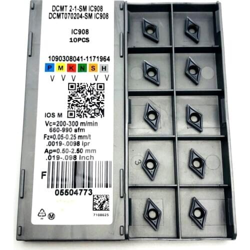 100PCS Cutting inserts DCMT070204 SM CNC lathe tool machine tool parts Internal turning tool DCMT 070204 Turning Inserts