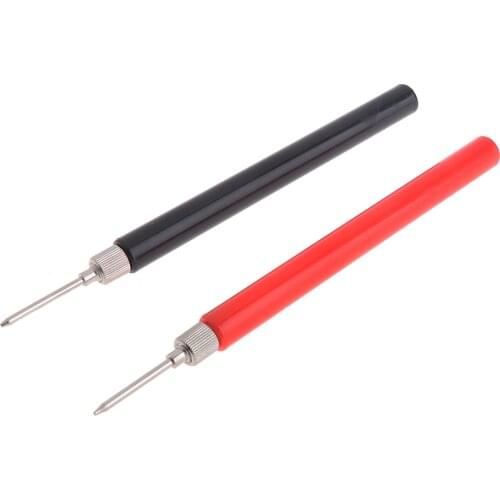 2pcs Spring Test Probe Tip Insulated Hook Wire Connector Lead Pin for Multimeter