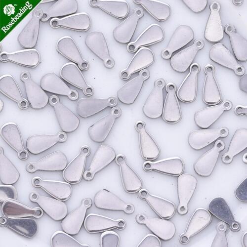 20pcs water drop stainless steel stamping blank,stamping charms