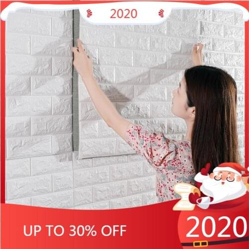 70*77cm 3D Wall Stickers Imitation Brick Bedroom Decor Waterproof Self-adhesive Wallpaper For Living Room Kitchen TV Backdrop