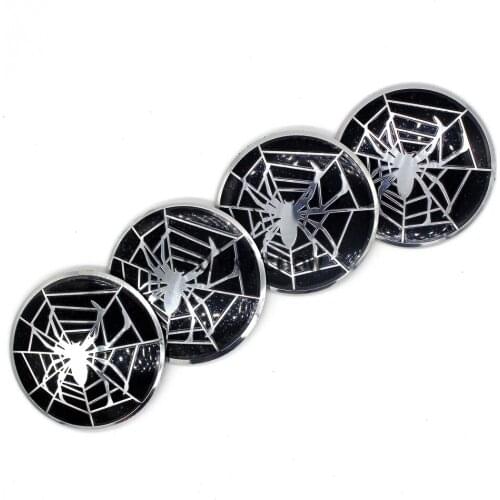 4pcs Spider Car Wheel Hub Caps Cover Rim Sticker Badge Fit Styling For AUDI Cadillac Infiniti Ford BMW Nissan Hyundai Porsche