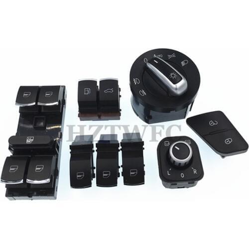 5ND959857 5ND959855 5ND959565A 5ND941431B Lock/unlock Tailgate & Fuel Flap Window Headlight Mirror Switch For VW Passat B6/3C