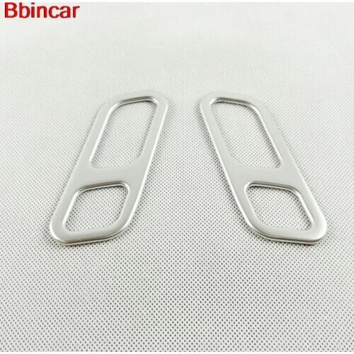 Bbincar Accessories ABS Chrome Car Interior Rear Seat Switch Adjust Botton Knob Cover Frame Trim For Buick LaCrosse 2016 2pcs