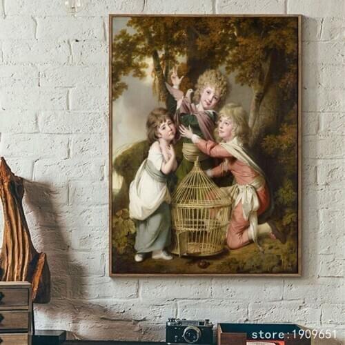 No frame classical figures girls landscape canvas printings oil painting printed on cotton home wall art decoration picture