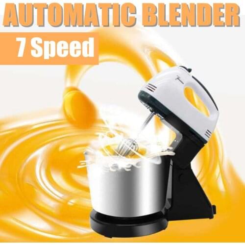 1.7L 7 Speed Electric Machine Food Mixer Table Stand Cake Dough Mixer Handheld Egg Beater Blender Baking Whipping Cream Machine