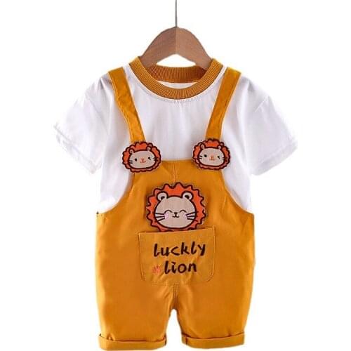 Baby Clothes Sets New Boys' Short-sleeved Two-piece Suit for Girls and Boys 2pc Sets Summer Baby Childrens Wear 1-4 Ages