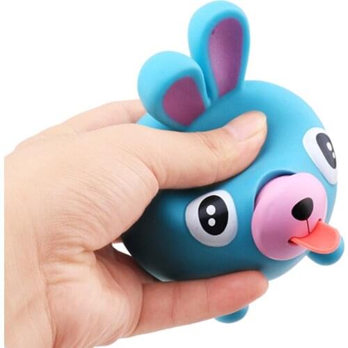 Creative Funny Tongue Out Animal Doll Squeeze Scream Toy Children Stress Relief Venting Toys Prank Props
