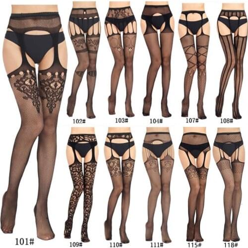 Leechee Sexy Lingerie womens tights Lace Soft Top Thigh High Stockings Erotic Pantyhose Floral Mesh Open Fishnet Bottoming
