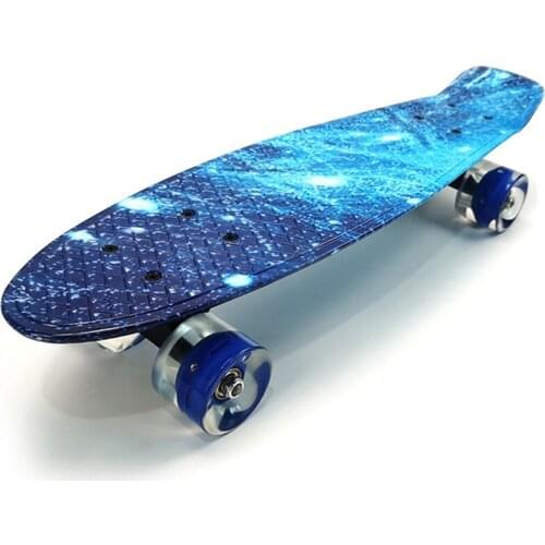 HOT Mini Cruiser Skateboard 22Inch Fish Board Children Scooter PP Longboard Skate Board