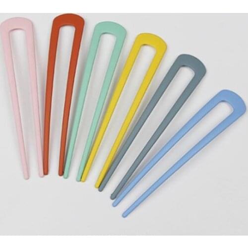 100mm Metal Hair Sticks for Women Shell Hair clip pins Minimalist U Shape Girls Hairpins Hair Bun maker Headwear