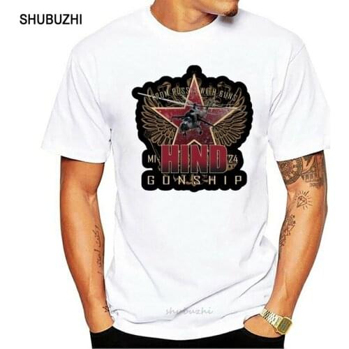 Helicopter Gunship - MI-24 Hind Mens T Shirt men cotton tshirt summer brand teeshirt euro size