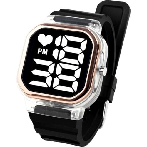 New Small Square Led Student Electronic Watch Silicone Strap Children Sports Electronic Watch In Stock Relogio Feminino Digital