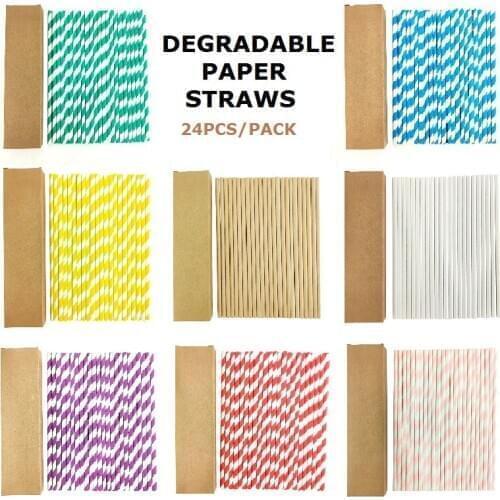 Disposable Drinking Straws Eco-friendly Biodegradable Drinking Straw Suitable for Party,bar, partie, restaurant colourful Straw