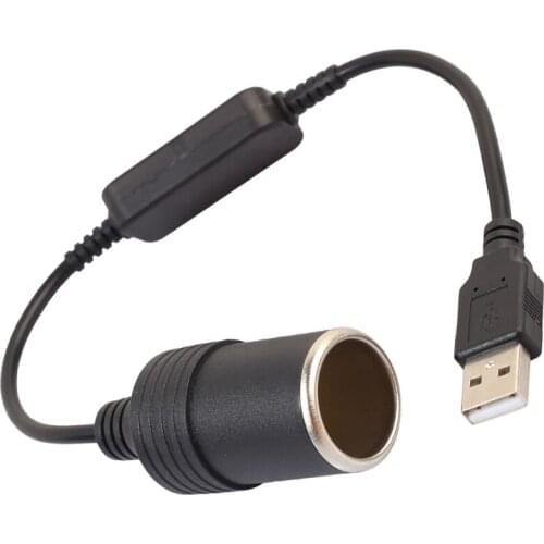 Car Cigarette Lighter Socket USB 5V To 12V Converter Adapter Wired Controller Plug Connector Adapter Auto Interior Accessories