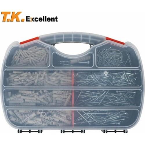 Drywall Ribbed Anchors Solid Materials Drywall Anchor and Chipboard Screw 680Pcs