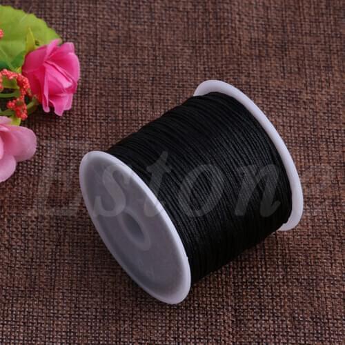 0.8mm Nylon Cord Thread Chinese Knot Macrame Rattail Bracelet Braided String 45M