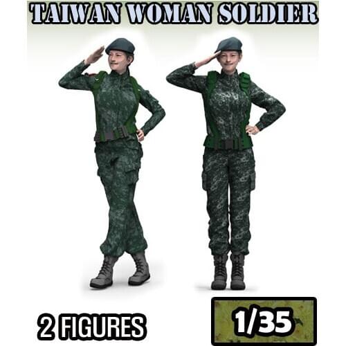 1/35 modern woman stand Set Resin figure Model kits Miniature gk Unassembly Unpainted