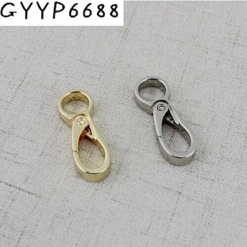 10pcs 50pcs 9mm DIY trigger Small snap hooks for bag metal handbags purses trigger snap purse hook carabines Clasp Hardware