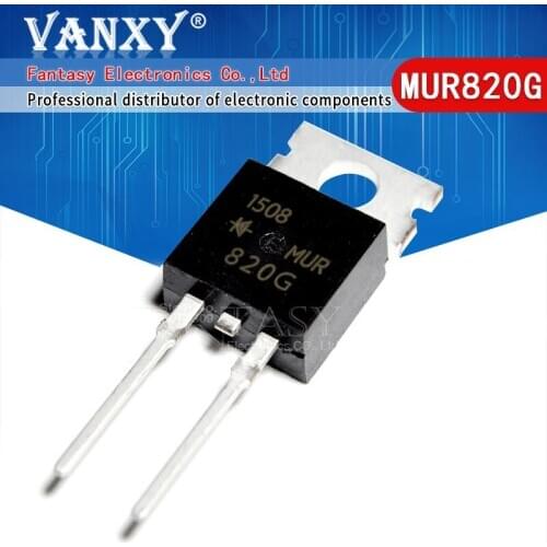 10pcs MUR820G TO220-2 TO220 MUR820 TO-220