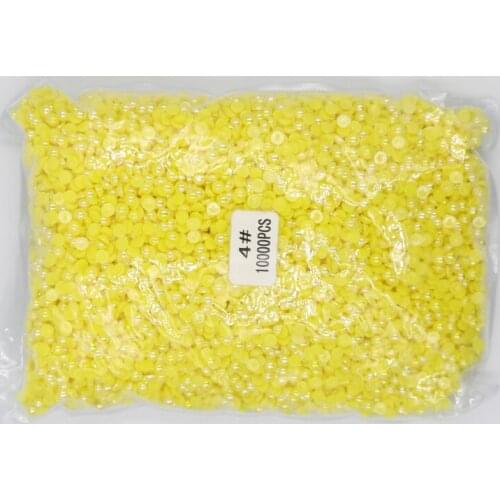 2mm,4mm,5mm,6mm,8mm,10mm,12mm Jelly Citrine AB Flat back ABS round Half Pearl beads, imitation plastic half pearl beads