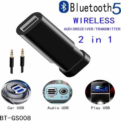 2 In 1 Bluetooth 5.0 Telescopic Wireless USB Bluetooth Receiver Transmitter Receiver Audio Box TV Amplifier AUX Adapter