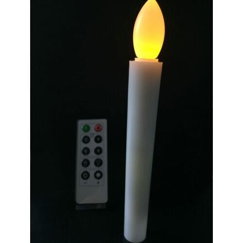 240pcs/lot 17.5cm(H) Remote controlled Led taper candle stick wedding table home decor candleabra Church lamp w/controller-AMBER
