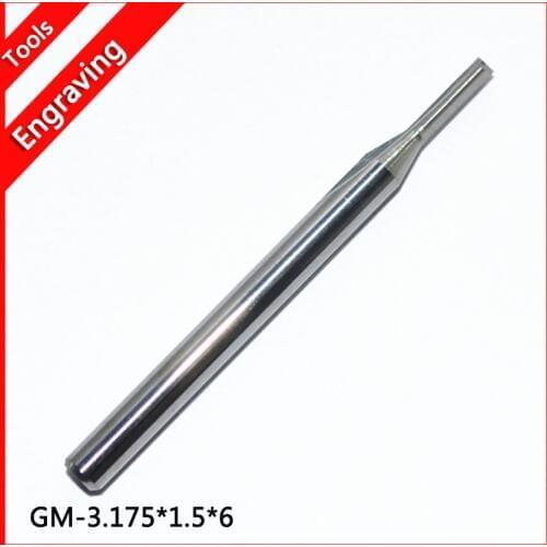 3.175*1.5*5 Engraving Tungsten Carbide Tools Two Straight Flute Bits/ CNC Router Straight Bit
