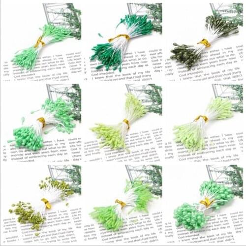 90pcs Double Heads DIY Artificial Mini Pearl Flower Stamen Pistil Floral Stamen Fruit Cherry For Wedding Christmas Decoration
