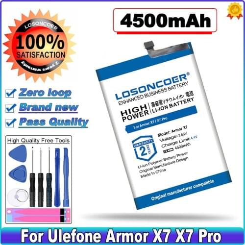 LOSONCOER 4500mAh High Capacity Battery for Ulefone armor X7 Battery for Ulefone armor X7 pro Battery