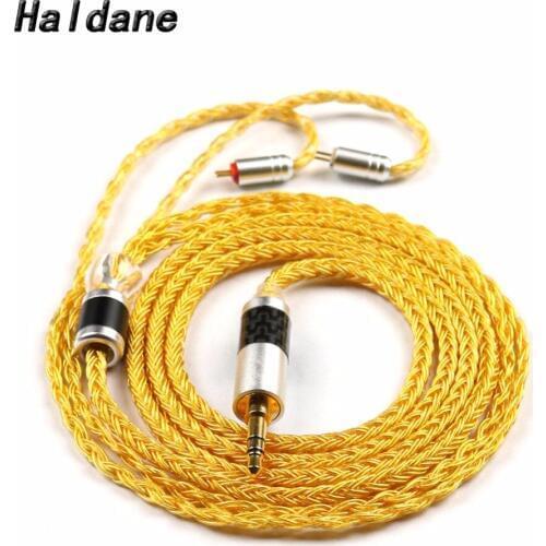 Free Shipping Haldane Hand Made 16Cores 0.78mm 2pin for w4r um3x es3 es5 1964 Heir 10.A IEM8.0 IEM10.0 Headphone Upgrade Cable