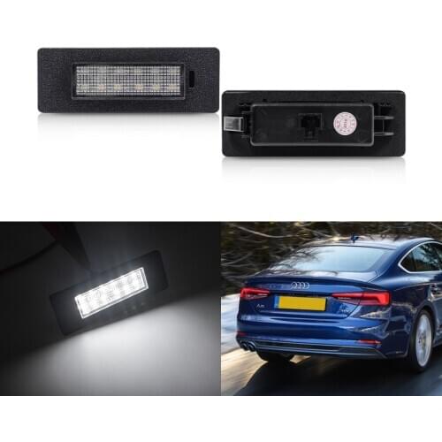 For Audi A5 S5 Q5 Q2 2016 2017 2018 2019 2x Canbus White SMD Rear Led Number License Plate Lights Lamp