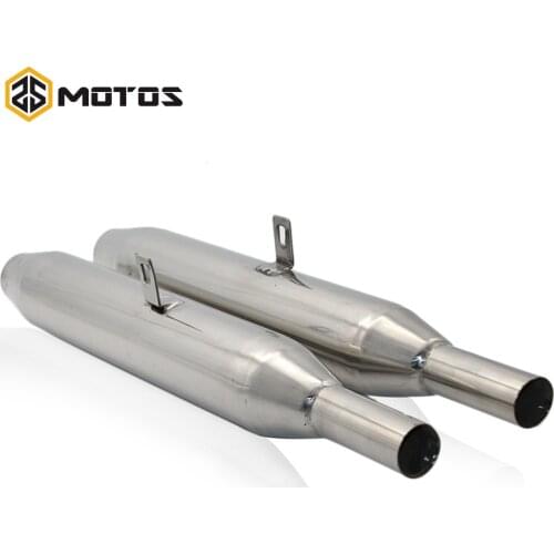 ZS MOTOS Ural CJ-K750 Retro Modify Rear Muffler Custom Stainless Steel Fishtail Mufflers Exhaust for BMW R50 R1 R12 R 71 M72