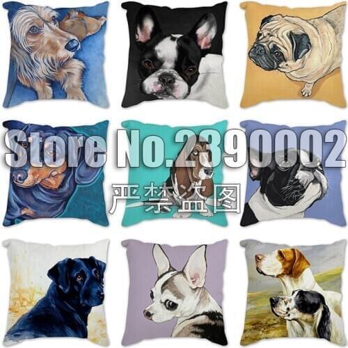 Dachshund Dogs Pillow Case Polyester Printed Pillowcase Sofa Throw Cushion Decor Colorful Dog Home Decoration Cushion Cover Car