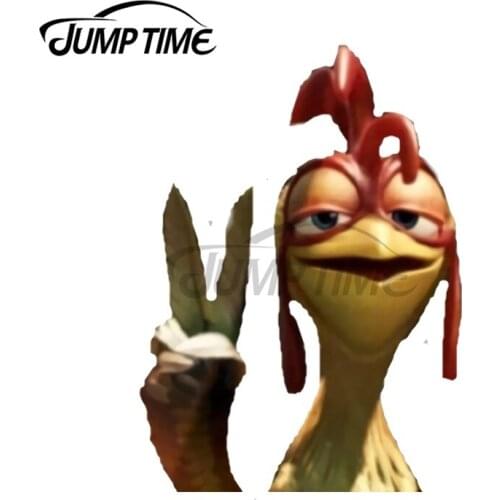 JumpTime 13 x 6.8cm Chicken Joe Car Stickers Bumper Anime Surfboard Decal Windshield Refrigerator Motorcycle Bumper Decoration